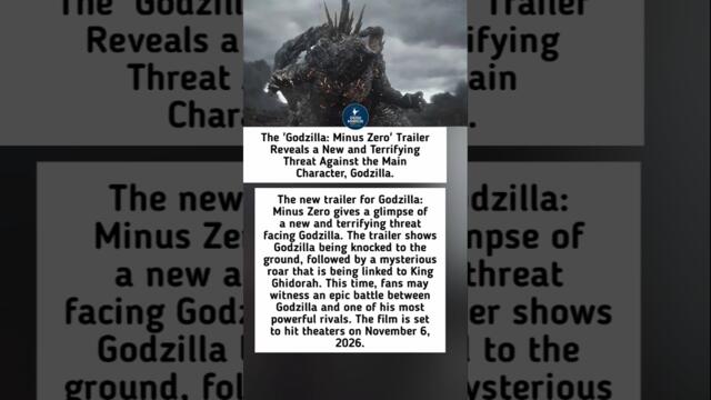 The 'Godzilla: Minus Zero' Trailer Reveals a New and Terrifying Threat Against the Main#shorts