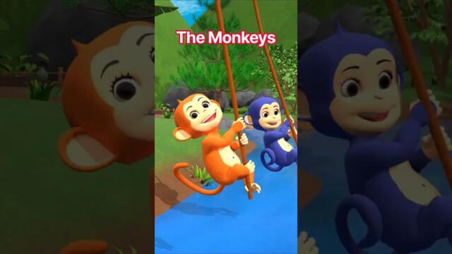 The Monkeys Go Swinging One by One Song Shorts 🐵 Super Simple Songs