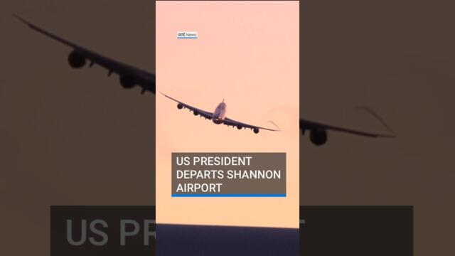 US president departs Shannon Airport | #RTENews #donaldtrump