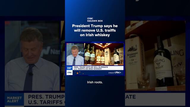 President Trump says he will remove U.S. tariffs on Irish whiskey