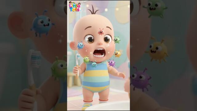 Sugar Bugs Chase! 🪥🐛 | Забавна песен за миене на зъби за деца #Shorts #KidsSongs #Bru