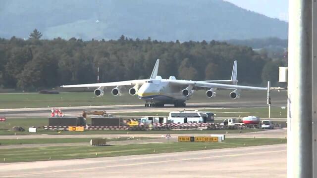 🇷🇺НАПРАВЕНО В СССР: НАЙ-ГОЛЯМ В СВЕТА: Antonov An-225 «Mriya» 640 tons - Take off on runway 16 at ZRH | Zurich