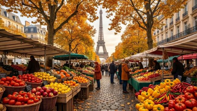 Paris, France 🇫🇷 | Traditional French Morning Market & Walking Tour 4K
