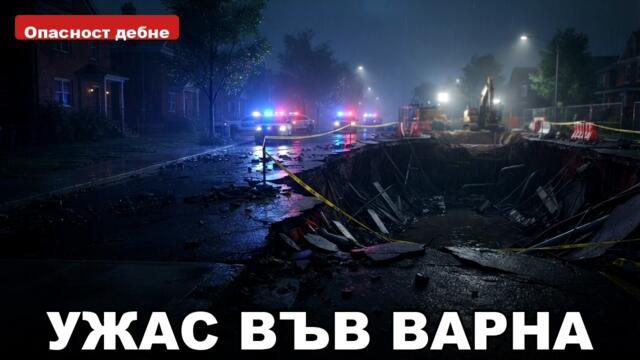 Улица ПРОПАДНА на 3 метра дълбочина във Варна!