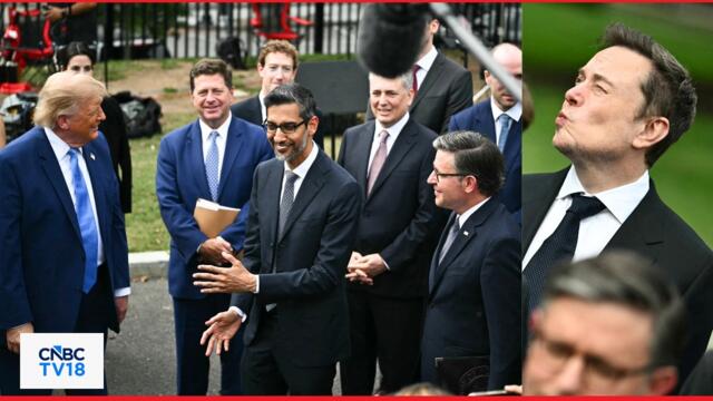 СМОТРИТЕ: Забавное общение президента Трампа с Сундаром Пичаи, Илоном Маском и ведущими гендирект...