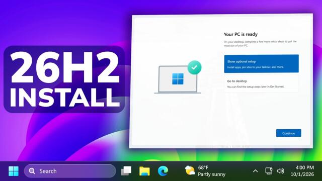 New Windows 11 26H2 Clean Install Process (Official Release)