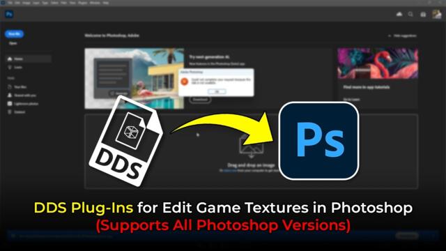 How to Open DDS Files in Photoshop to Edit Game Textures (Supports All Photoshop Versions)
