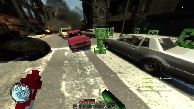 I put Minecraft inside GTA IV, and it actually works (VOD)
