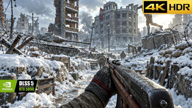 STALINGRAD WINTER WAR 1943 (DLSS 5) ULTRA Realistic Graphics Gameplay RTX 5090 4K 60FPS Call of Duty