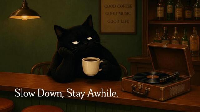 24/7 Coffee Cat Jazz – Vintage Noir Jazz for Work, Focus & Quiet Relaxation