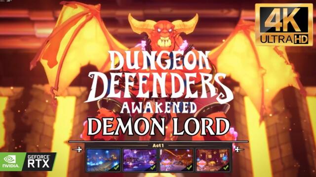 Dungeon Defenders Awakened / Gameplay Walkthrough Act 1 - (Full Gameplay 4K 60FPS) No Commentary