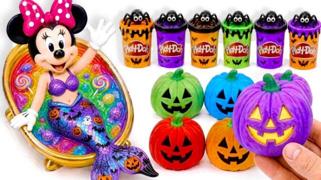 Мини Маус 2026🎀 Разопаковане на комплект Хелоуин Русалка и тиква Колекция Play-Doh Disney ASMR