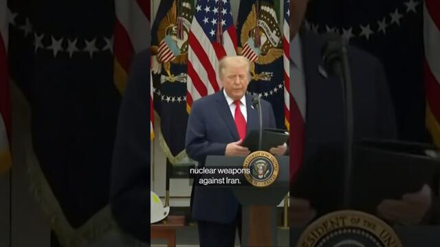 Trump Won't Use Nukes or Send Ground Troops to Iran