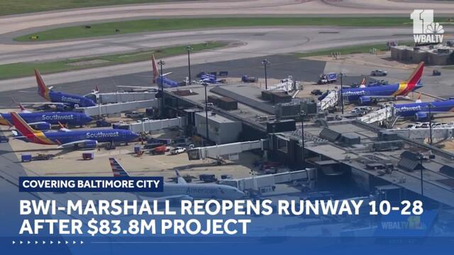 BWI-Marshall отваря отново писта 10-28 след проект на стойност 83,8 милиона долара