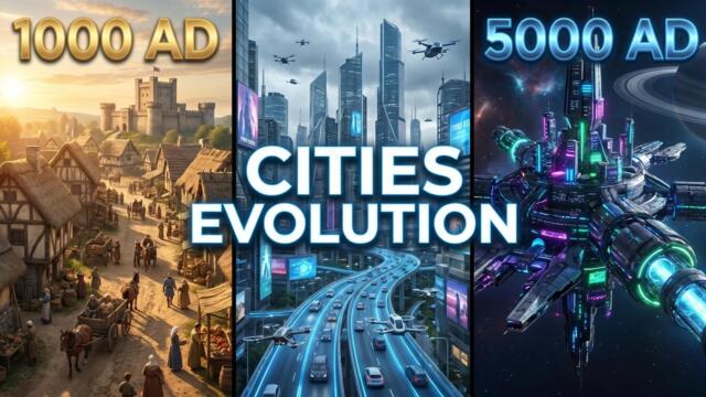 🚀 Evolution of Cities (1000 AD - 5000 AD) | How Humans Will Live in the Future