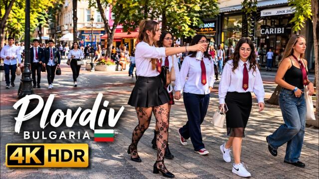 First Day of School in Plovdiv, Bulgaria 🇧🇬 | September 15 Walking Tour | 4K HDR