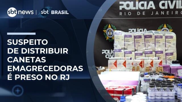 Polícia do RJ prende suspeito de distribuir canetas emagrecedoras avaliadas R$ 2 milhões |#SBTBrasil