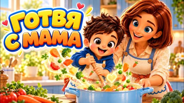 Готвя с мама ❤️ | Връзка дете - родител | Забавна детска песен | BeborinoTV - Детски песни