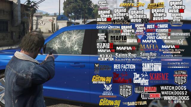 What Happens If You Shoot Car Windows in 54 Open-World Games?