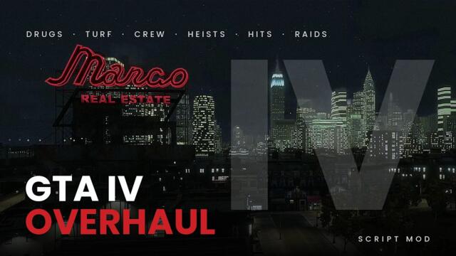 GTA IV Overhaul mod Trailer (drug dealing, gang wars, crew management, and mucht more) Out on Nexus!