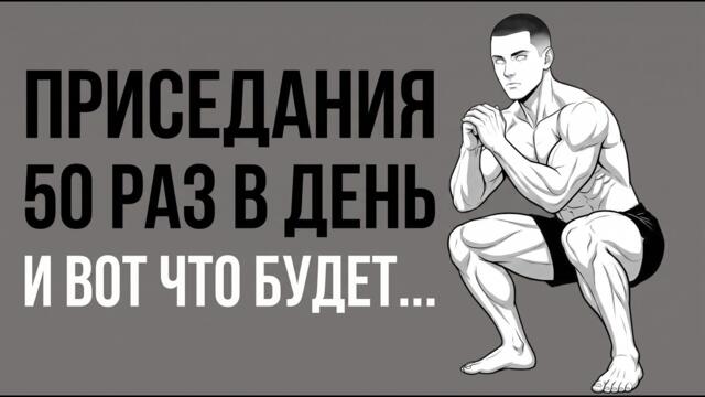 Что происходит с телом, если приседать 50 раз в день