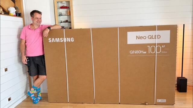 2026 Samsung 100" QN80H unboxing and wall mounting