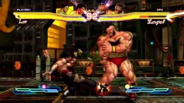 Kazuya and Law vs Zangief and Rufus (1080p HD - 3D)