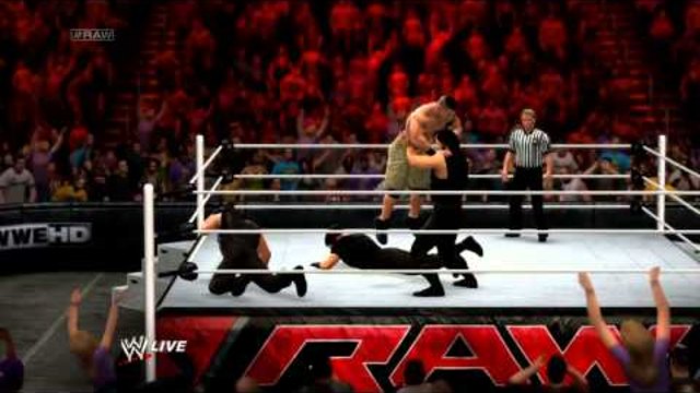 WWE 2K14 - JOHN CENA VS THE SHIELD-хандикап 3 vs 1