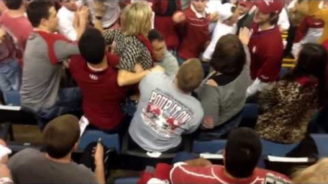 Bama fan goes crazy on OU student