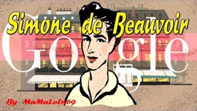Симон дьо Бовоар (Simone de Beauvoir's) - 106th Birthday Google Doodle