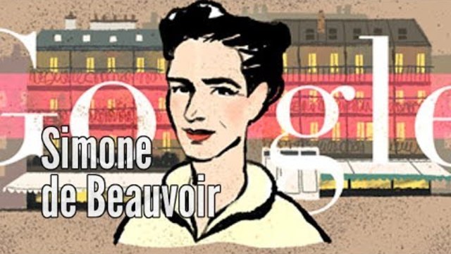 Симон дьо Бовоар (Simone de Beauvoir) - Google Doodle
