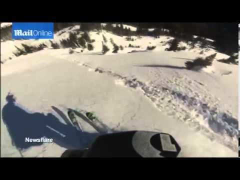 Няма да повярвате как този човек надхитрява лавина (ВИДЕО)