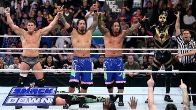 The Usos, Cody Rhodes &amp; Goldust vs. New Age Outlaws, Ryback &amp; Curtis Axel: SmackDown, Feb. 14, 2014