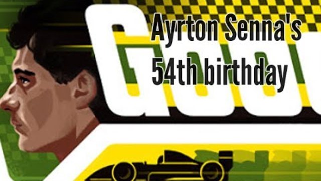 Ayrton Senna Google Doodle (Гугъл почита Айртон Сена с тема във Google Дадъл)