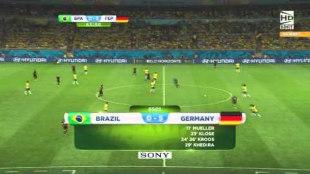 Футбол Бразилия - Германия 2014 - Второ полувреме Част 2/4
