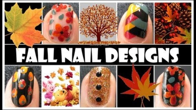 FALL NAIL ART TUTORIALS | AUTUMN FISHTAIL BRAIDED WEAVE FLOWER DESIGN EASY CUTE MANICURE DIY