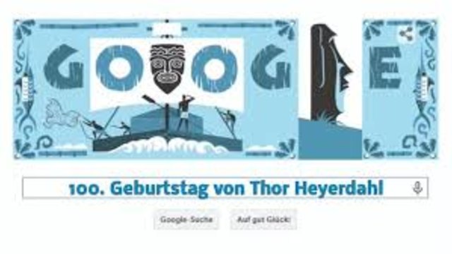 Тор Хейердал - Google Doodle отбелязва 100 години от неговото рождение!