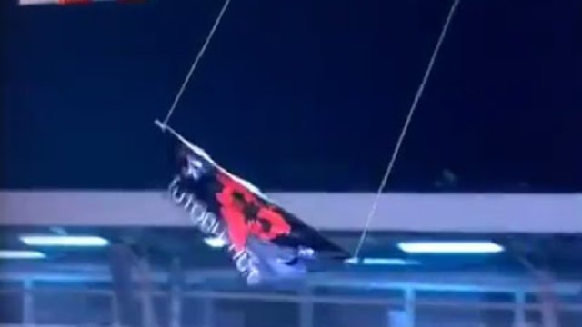 Match Interrupted by Drone With Albanian Flag ( VIDEO ) Serbia Vs Albania FIGHT
