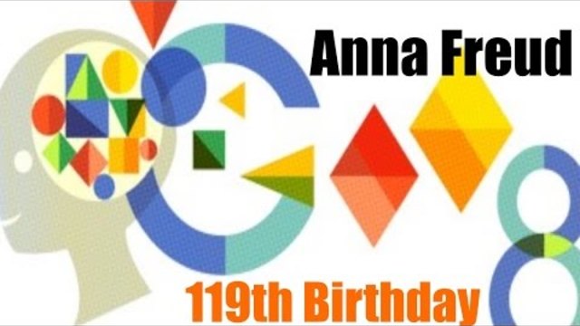 &quot;Anna Freud&quot; 119th Birthday - Google Doodle (2014) / Анна Фройд