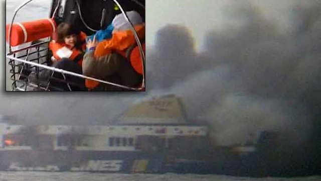 Спасяване на Пътниците от Горящият Ферибот /29.12.2014 Norman Atlantic Ferry Fire