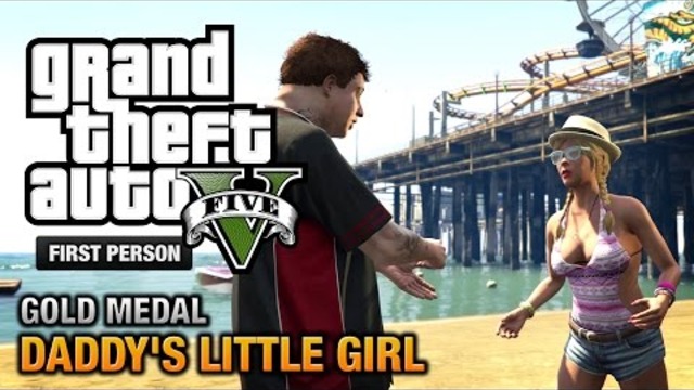 GTA 5 Мисия-  #7 - Daddy&#39;s Little Girl [First Person Gold Medal Guide - PS4]