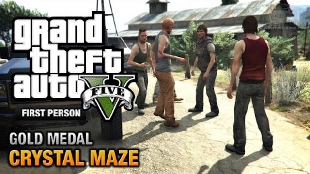 GTA 5 -  Мисия#20 - Crystal Maze [First Person Gold Medal Guide - PS4]
