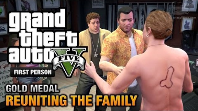 GTA 5 - Мисия #62 - Reuniting the Family [First Person Gold Medal Guide - PS4]