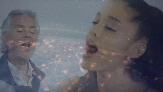 Нежна музика -Andrea Bocelli & Ariana Grande - E Più Ti Penso/Full HD (1920/1080) 2015