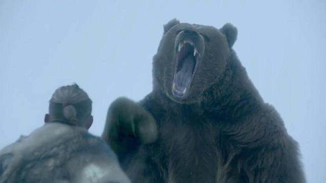 откъс от сезон 4 на Викинги # Vikings  Bjorn Picks a Fight with a Bear (Season 4)   History