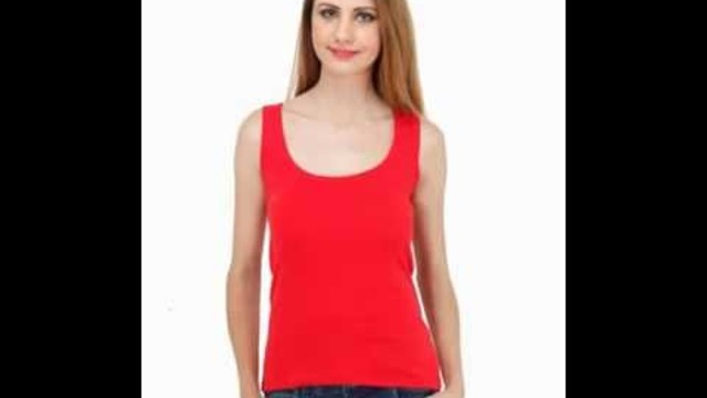 Red Colour Tank Top for Women