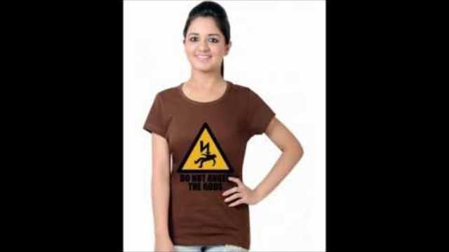 Chocolate Colour Funny T Shirts for Women