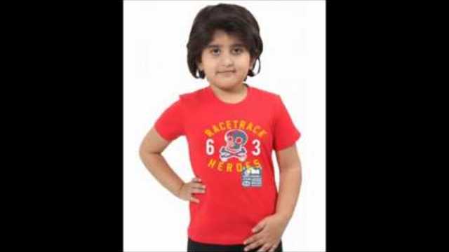 Red Colour Kids Graphic T Shirts
