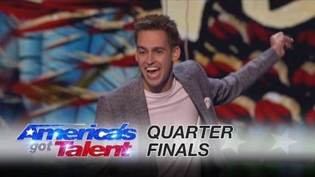 Blake Vogt: Magician Blows Judges' Minds With Cards And Word Reveal - America's Got Talent 2016