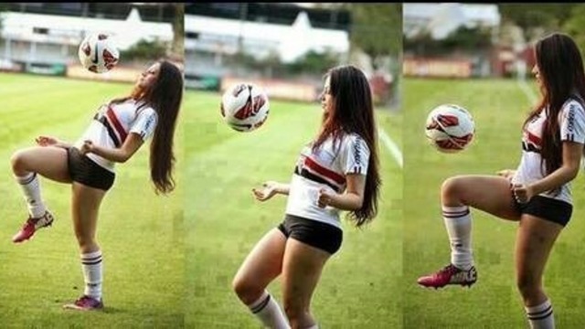 Велико! Невероятни футболни умения с Красиво момиче (ВИДЕО)